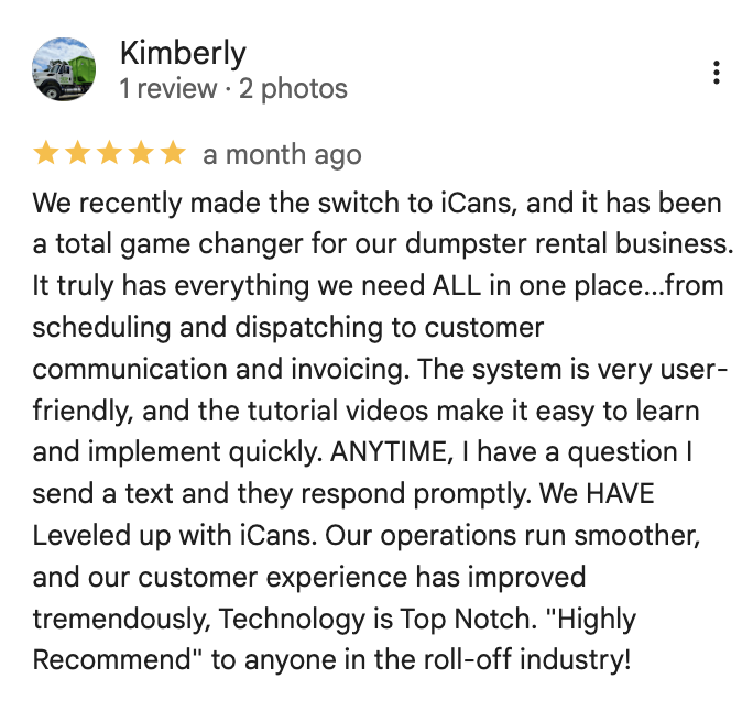iCans customer review screenshot 38 from Google or Facebook