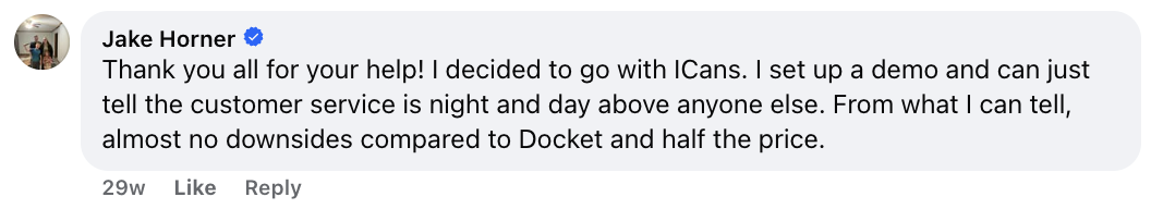 iCans customer review screenshot 28 from Google or Facebook