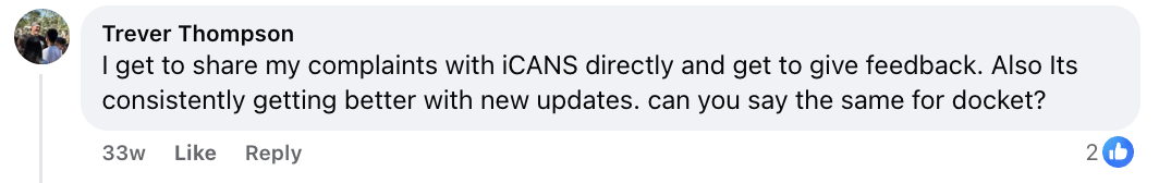 iCans customer review screenshot 30 from Google or Facebook